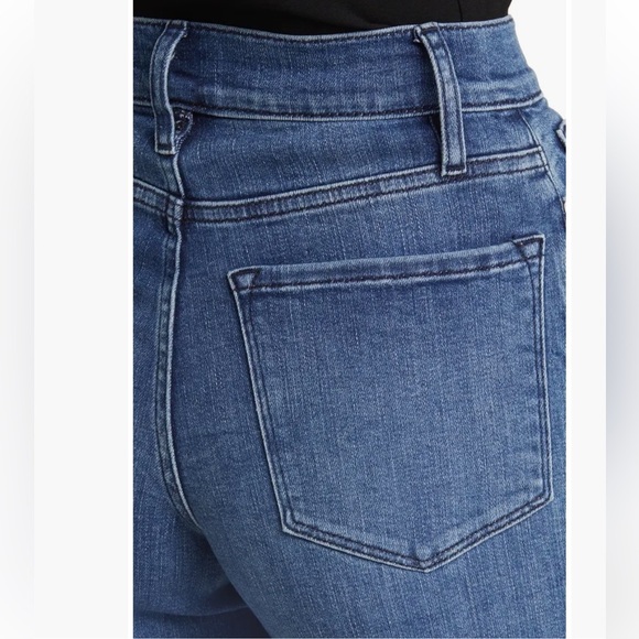 Frame Le Slim Palazzo High Rise Wide Leg Raw Hem Jeans in Crossings Size 25 - Picture 12 of 13